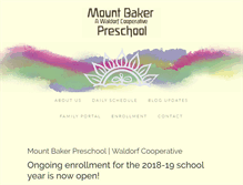 Tablet Screenshot of mountbakerpreschool.org